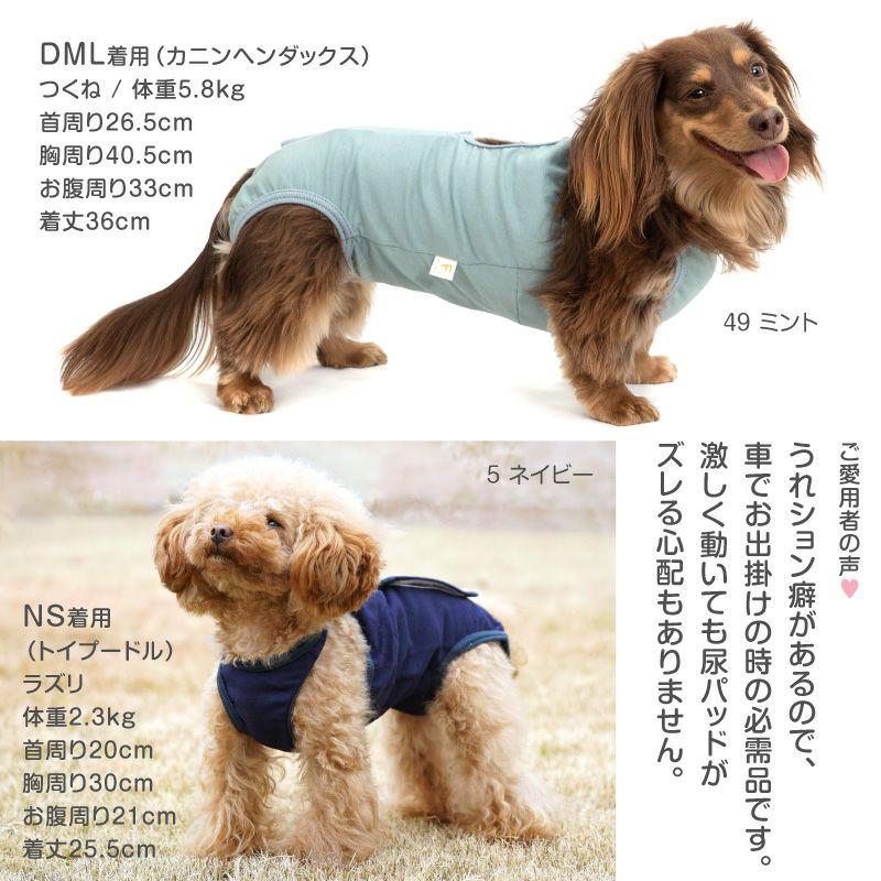 ベア天介護服マナーガード(R)(男女兼用/ダックス・小型犬用) | 犬猫の服の通販フルオブビガー本店