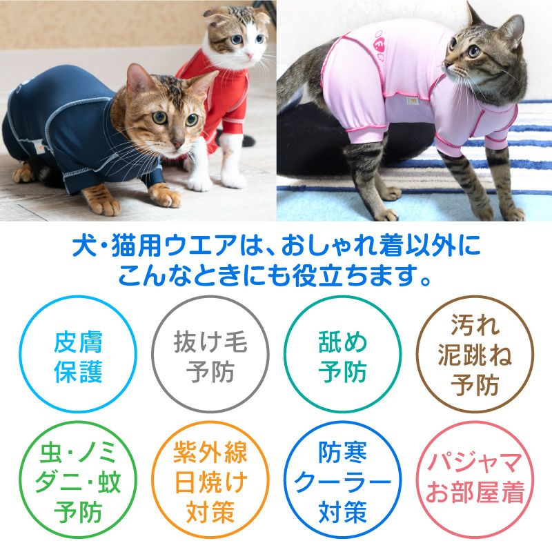 猫用抗菌・防臭機能付き皮膚保護服スキンウエア(R) (男女兼用/猫用/抗菌・防臭素材)
