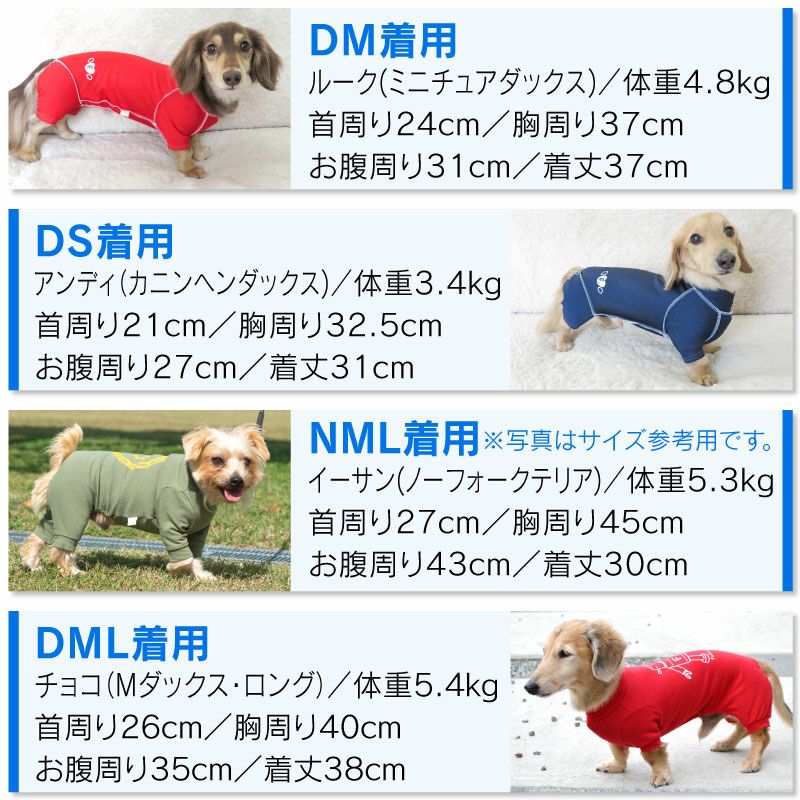 抗菌・防臭機能付き皮膚保護服スキンウエア(R)(男女兼用/ダックス・小型犬用/抗菌・防臭素材)