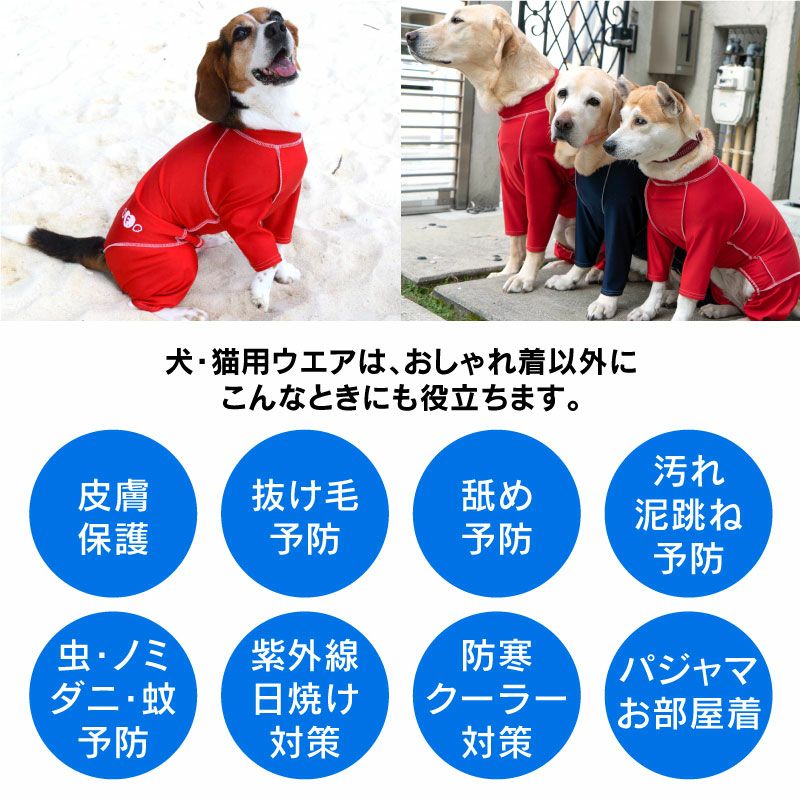 抗菌・防臭機能付き皮膚保護服スキンウエア(R)(男女兼用/大型犬用/抗菌・防臭素材)