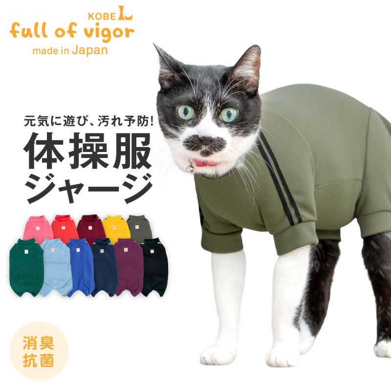 猫用体操服ジャージつなぎ