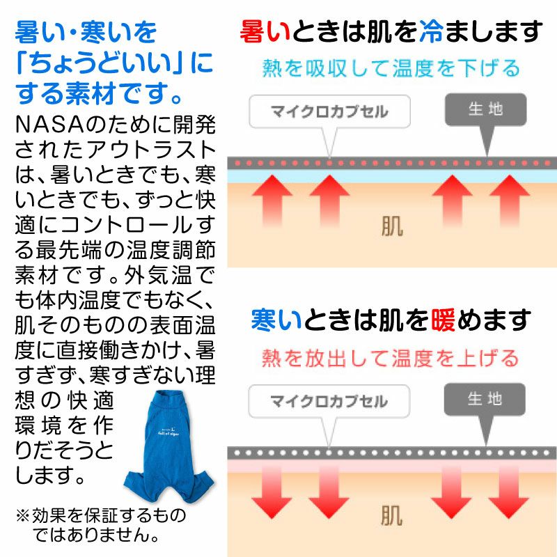 温度調整機能付き袖なしスキンウエア（R)(男女兼用/ダックス・小型犬用)