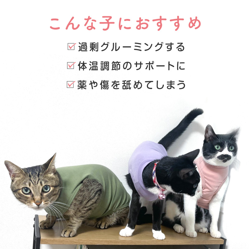 猫用シンプルベア天インナータンク