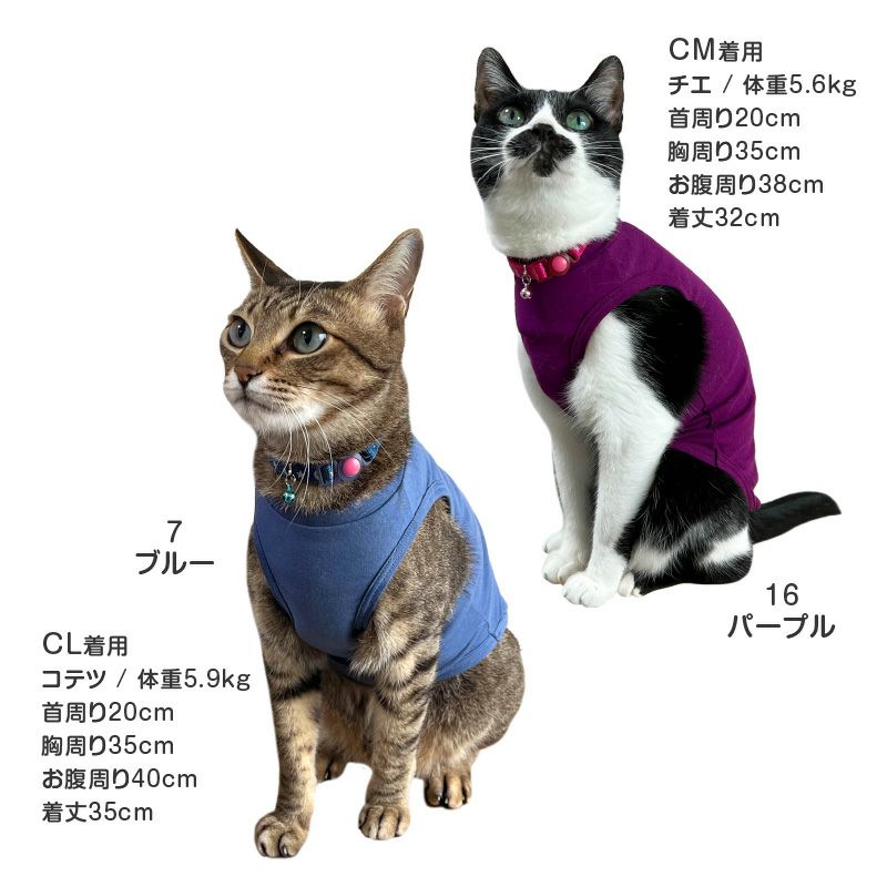 猫用シンプルベア天インナータンク
