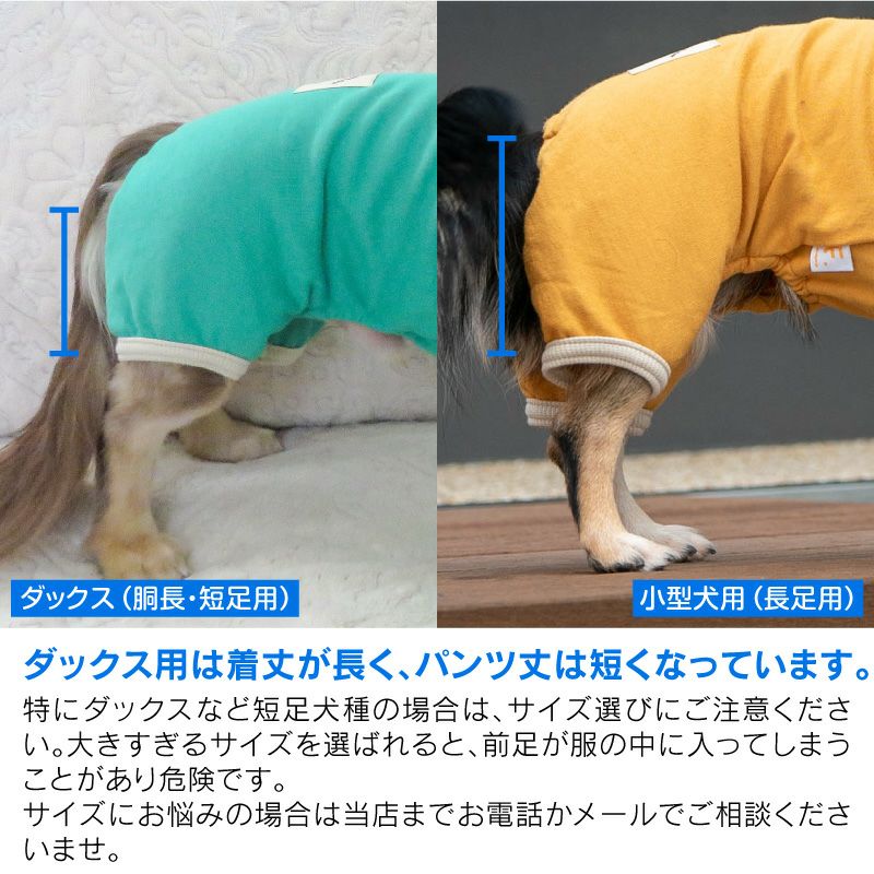 スーパーミニ裏毛デイリーつなぎ(ダックス・小型犬用) | ダックス、猫 、小型犬、中型犬、大型犬の服、ドッグスリング（犬用スリング）、犬・猫の服、ドッグウェア(チワワ  、トイプードル)の犬猫の服の通販フルオブビガー