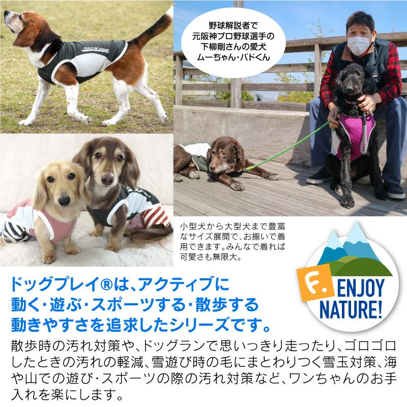 ドッグプレイ(R)ひんやり接触冷感タンク(ダックス・小型犬用)