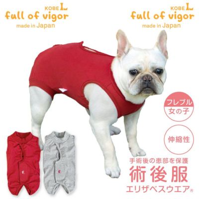 F.ベア天竺術後服エリザベスウエア(R)(女の子/フレブル用/伸縮性素材)