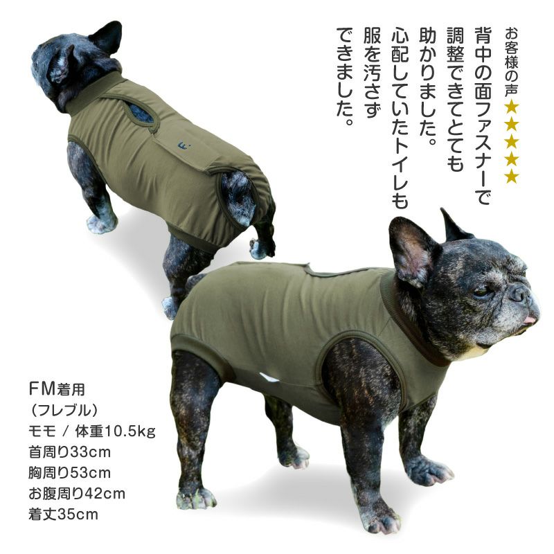 F.ベア天竺術後服エリザベスウエア(R)(男の子/フレブル用/伸縮性素材)