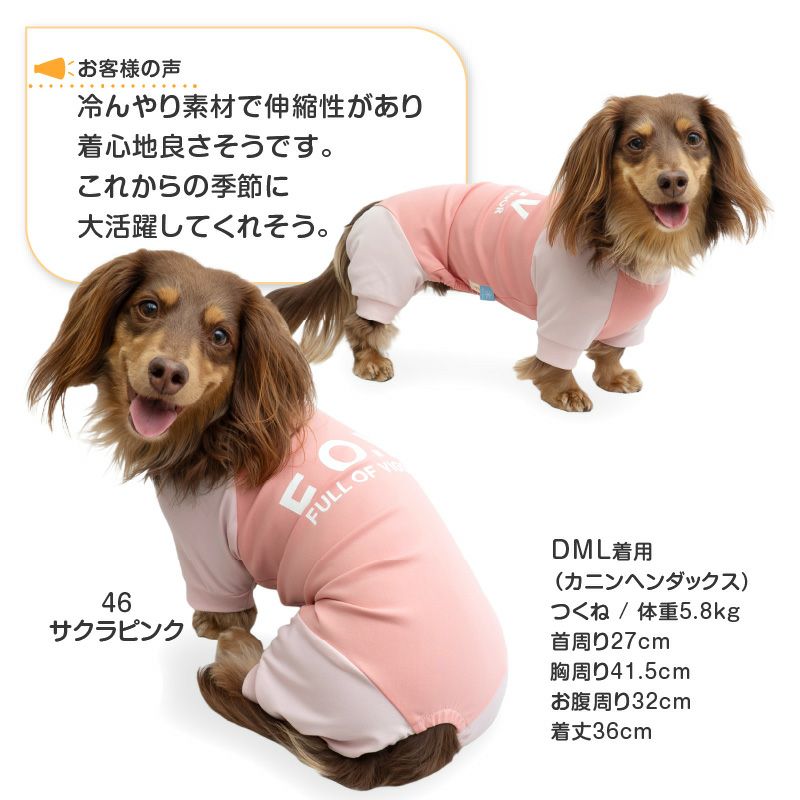 ドッグプレイ（R）接触冷感ハイテンションラッシュガード(ダックス・小型犬用)