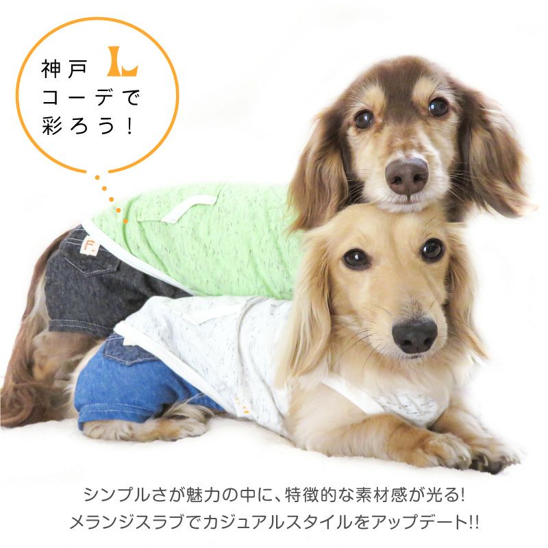 カンガルーポケットスラブ天竺タンク(ダックス・小型犬用)