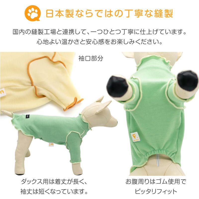 配色メロウハイネックTシャツ(ダックス・小型犬用)