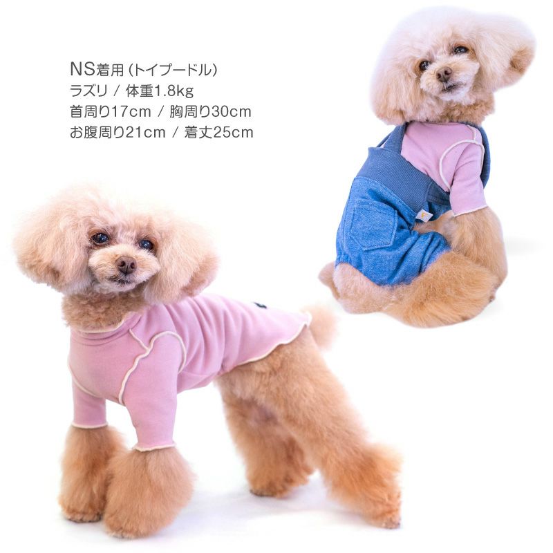 配色メロウハイネックTシャツ(ダックス・小型犬用)