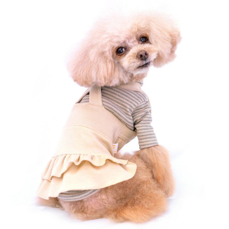 デニムニットサロペットスカート(ダックス・小型犬用)