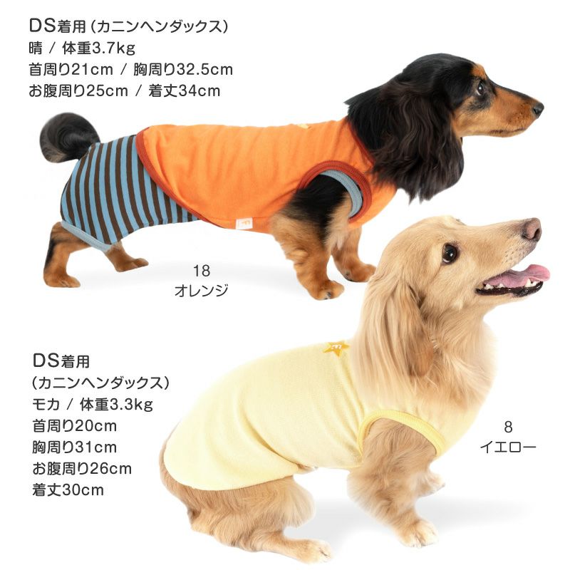 ワンポイントシンプルパイルタンク(ダックス・小型犬用)
