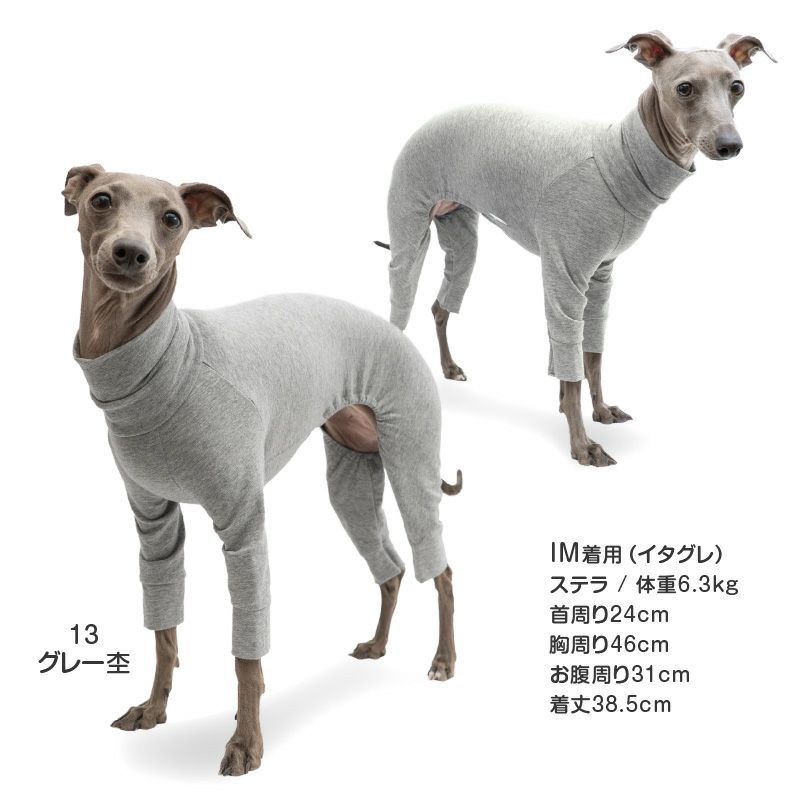 シンプル長袖インナーつなぎ(イタグレ用)