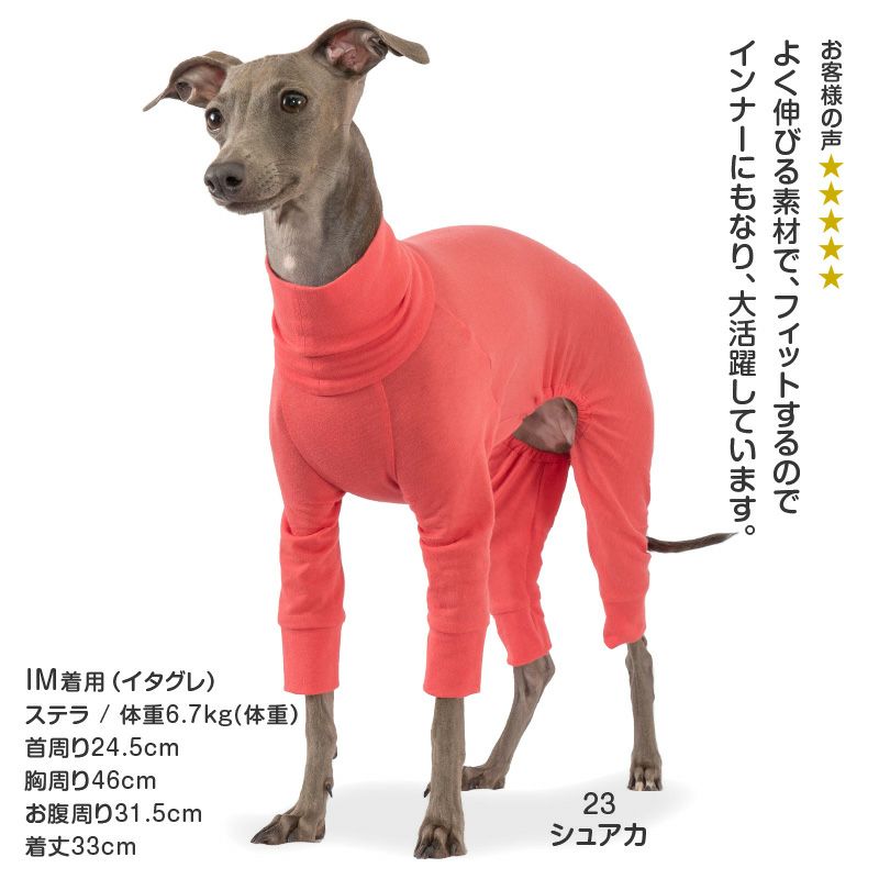 シンプル長袖インナーつなぎ(イタグレ用)