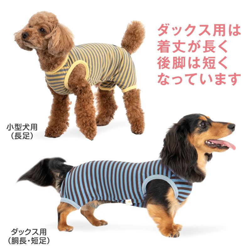 ウォームボーダー袖なしつなぎ(ダックス・小型犬用)
