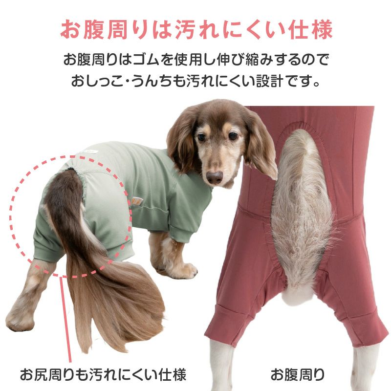 温度調整袖ありつなぎ(ダックス・小型犬用)