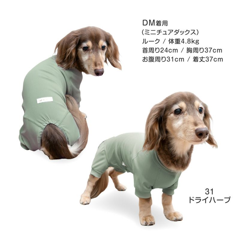 温度調整袖ありつなぎ(ダックス・小型犬用)