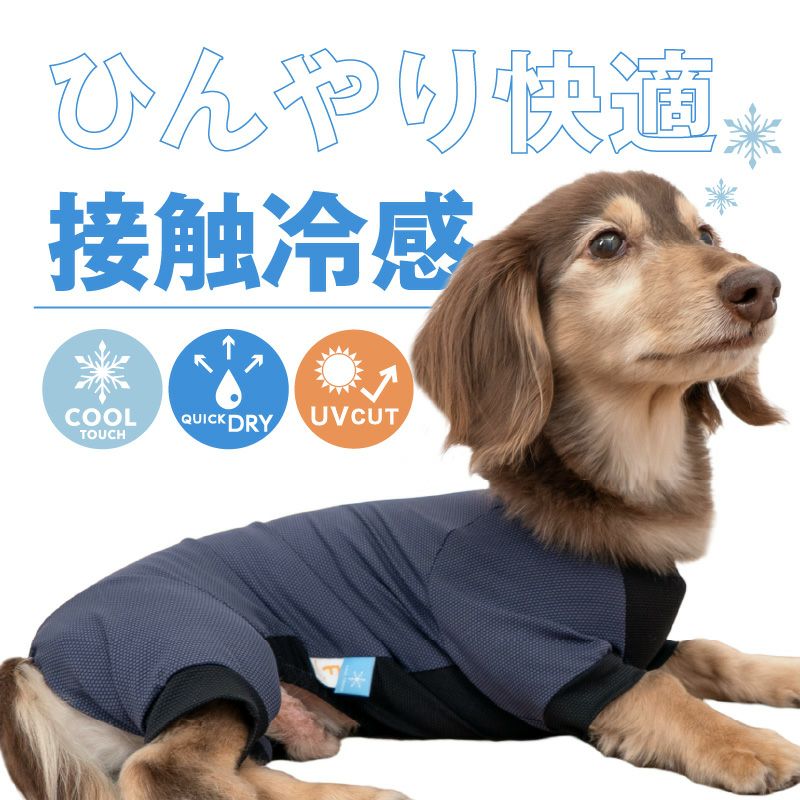 ドッグプレイ(R)接触冷感ストレッチハニカムラッシュガード(ダックス・小型犬用)