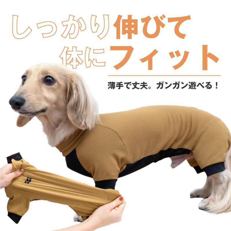 ドッグプレイ(R)接触冷感ストレッチハニカムラッシュガード(ダックス・小型犬用)