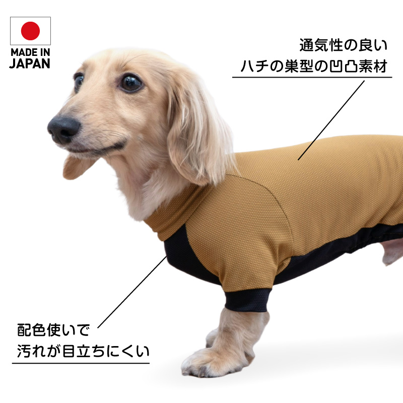 ドッグプレイ(R)接触冷感ストレッチハニカムラッシュガード(ダックス・小型犬用)