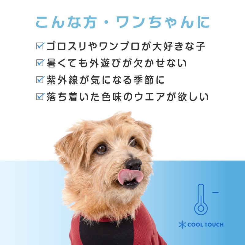 ドッグプレイ(R)接触冷感ストレッチハニカムラッシュガード(ダックス・小型犬用)