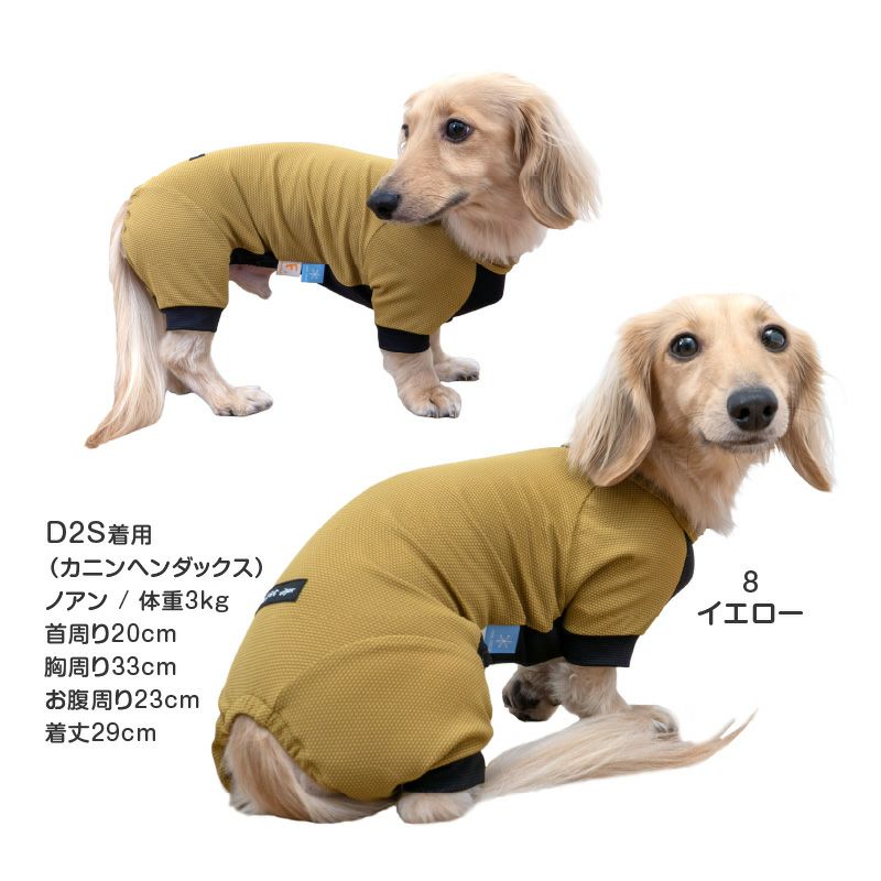 ドッグプレイ(R)接触冷感ストレッチハニカムラッシュガード(ダックス・小型犬用)