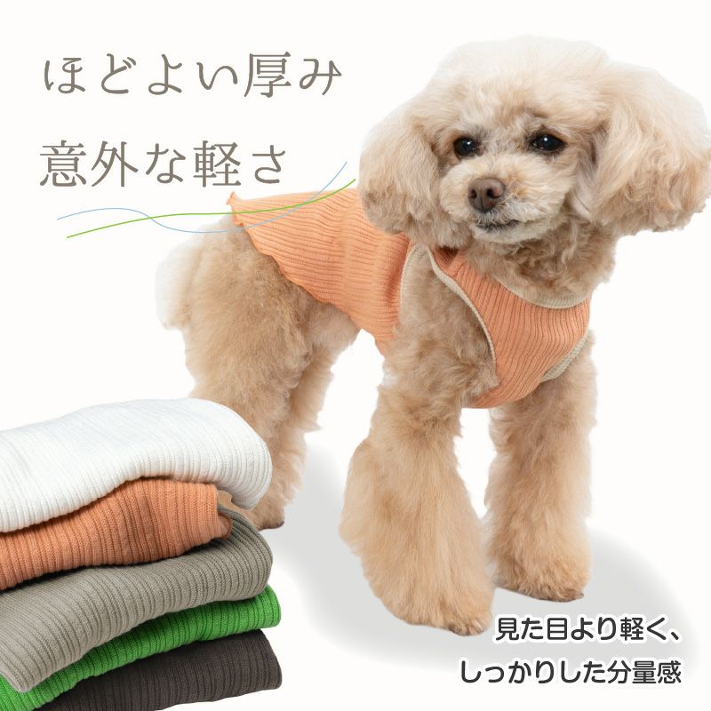 ランダムニット裾フリルタンク(ダックス・小型犬用)