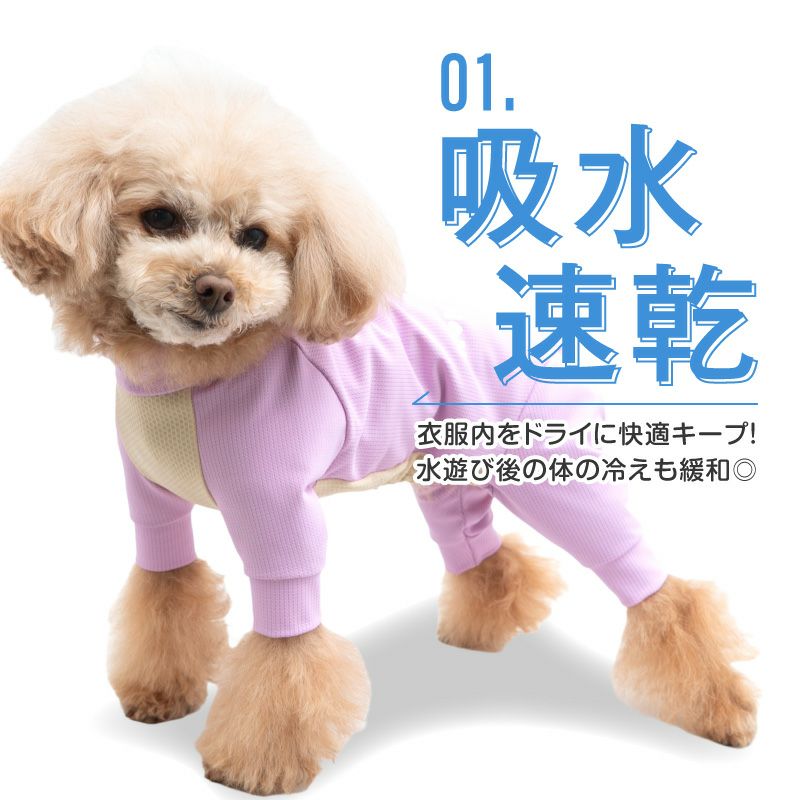 ドッグプレイ(R)吸水速乾防蚊ラッシュガード(ダックス・小型犬用)