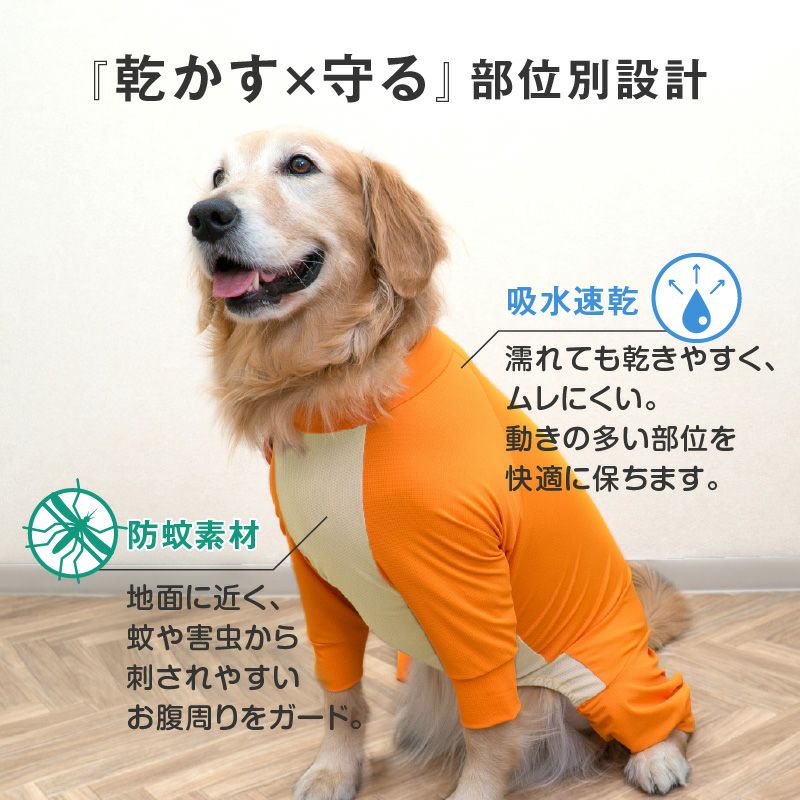 ドッグプレイ(R)吸水速乾防蚊ラッシュガード(大型犬用)